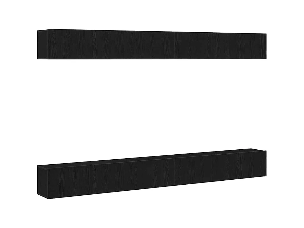 Ensemble meuble TV 6 pièces Chêne noir 100 x 30 x 30 cm