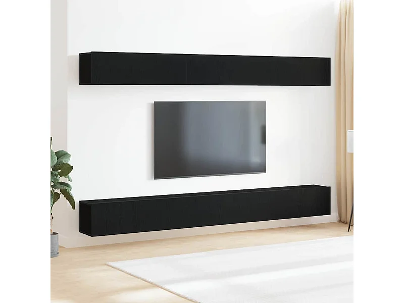 Conjunto de móvel de TV 6 peças Carvalho preto 100 x 30 x 30 cm