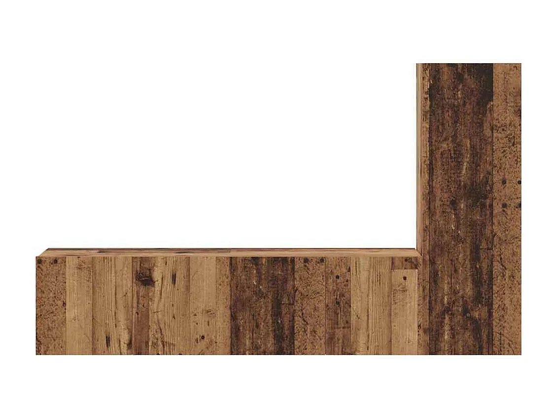 Ensemble meuble TV 3 pièces Bois ancien 60 x 30 x 30 cm