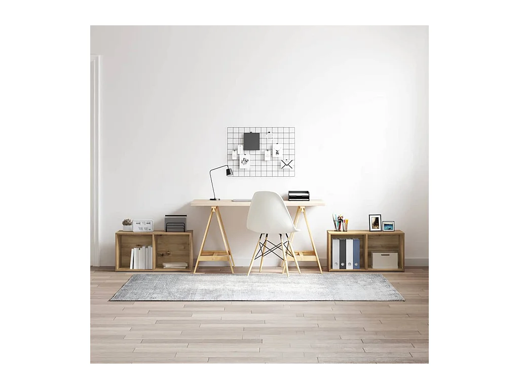 Ensemble meuble TV 2 pièces chêne artisanal 72 x 35 x 36.5 cm