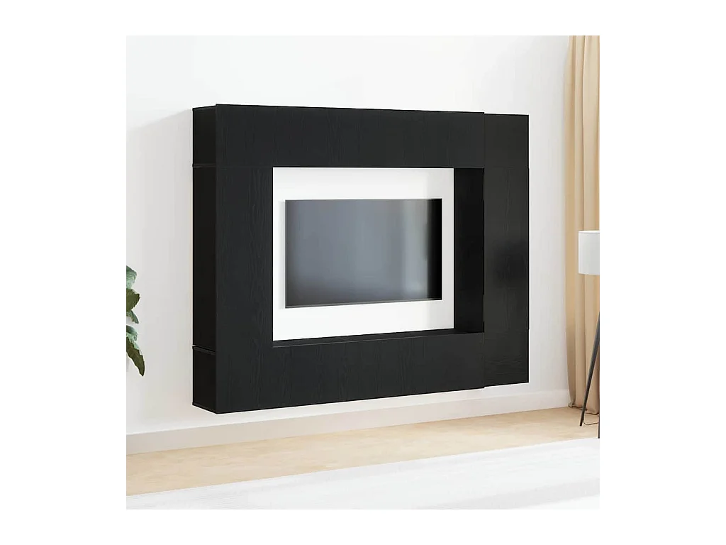 Ensemble de meuble TV 8 pièces Chêne noir 190.5 x 28.5 x 151 cm