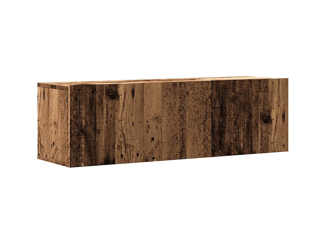 Mueble de TV de pared madera ingeniería envejecida 100x30x30 cm