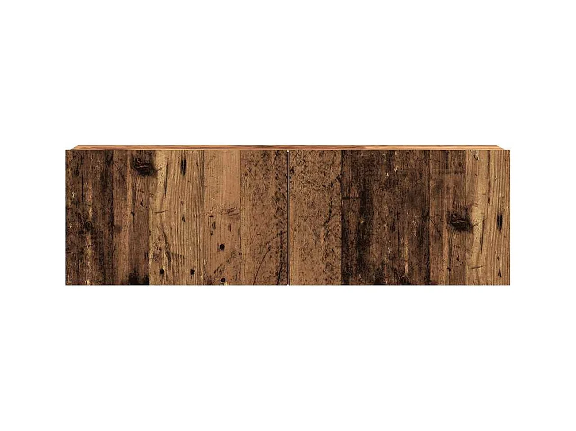 Mueble de TV de pared madera ingeniería envejecida 100x30x30 cm