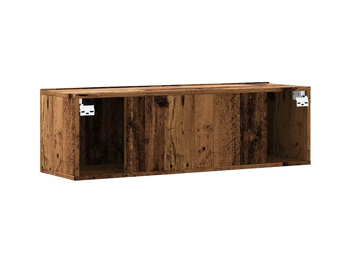 Mueble de TV de pared madera ingeniería envejecida 100x30x30 cm