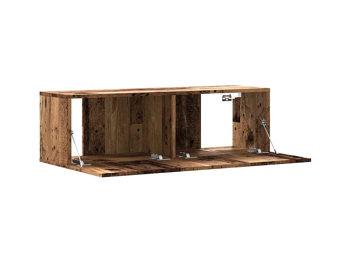 Mueble de TV de pared madera ingeniería envejecida 100x30x30 cm