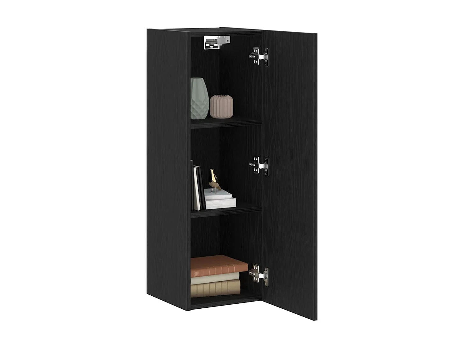 Mueble para TV de Pared Roble negro 30.5 x 30 x 90 cm