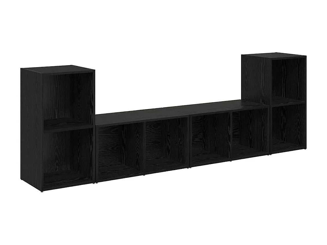 Ensemble meuble TV 4 pièces Chêne noir 37 x 35 x 72 cm