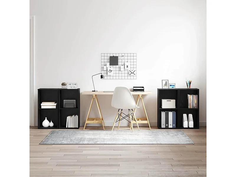 Ensemble meuble TV 4 pièces Chêne noir 37 x 35 x 72 cm