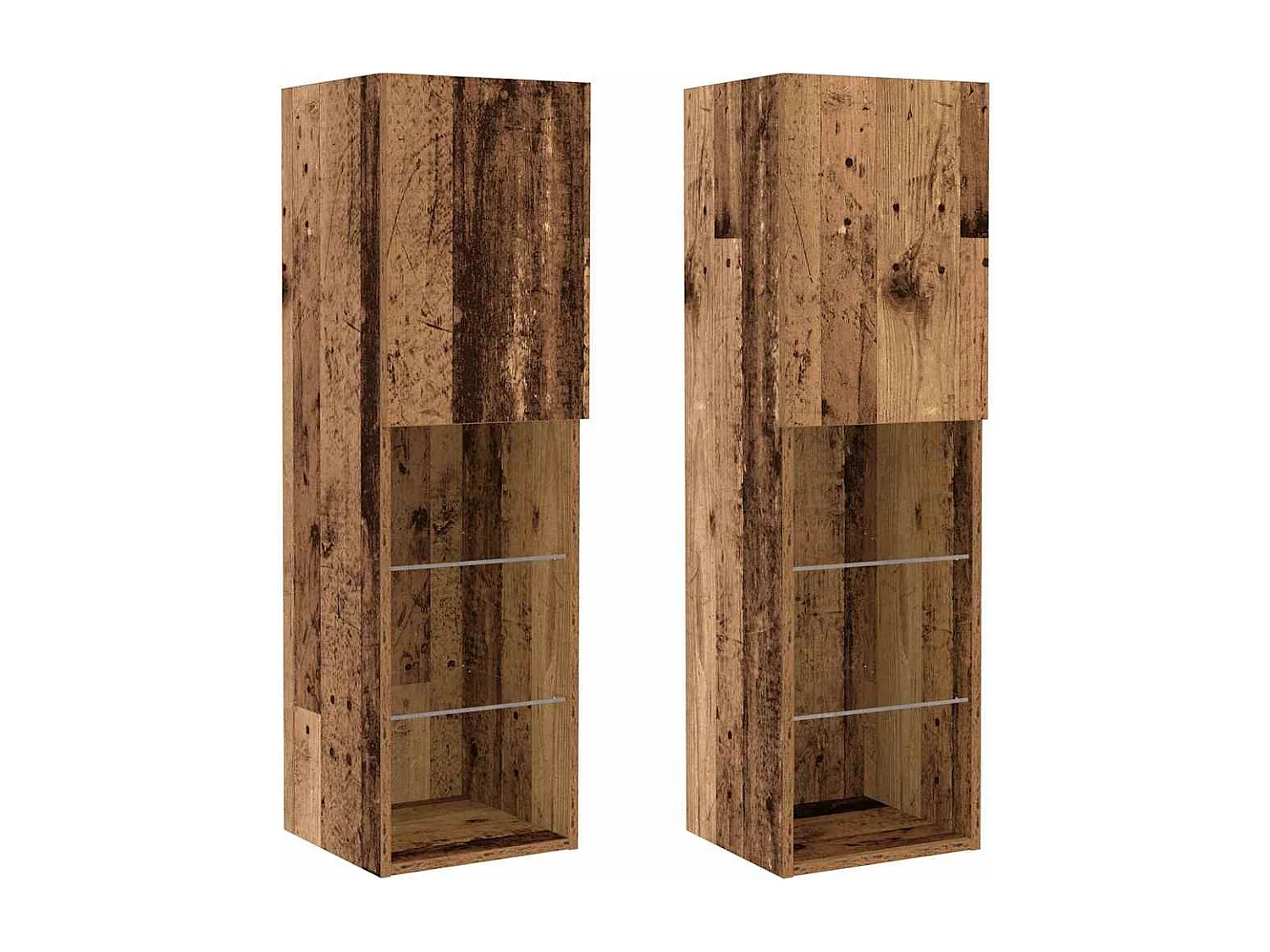 Tv Wandkast Set 6 pcs Oud hout 30.5 x 30 x 102 cm Bewerkt hout