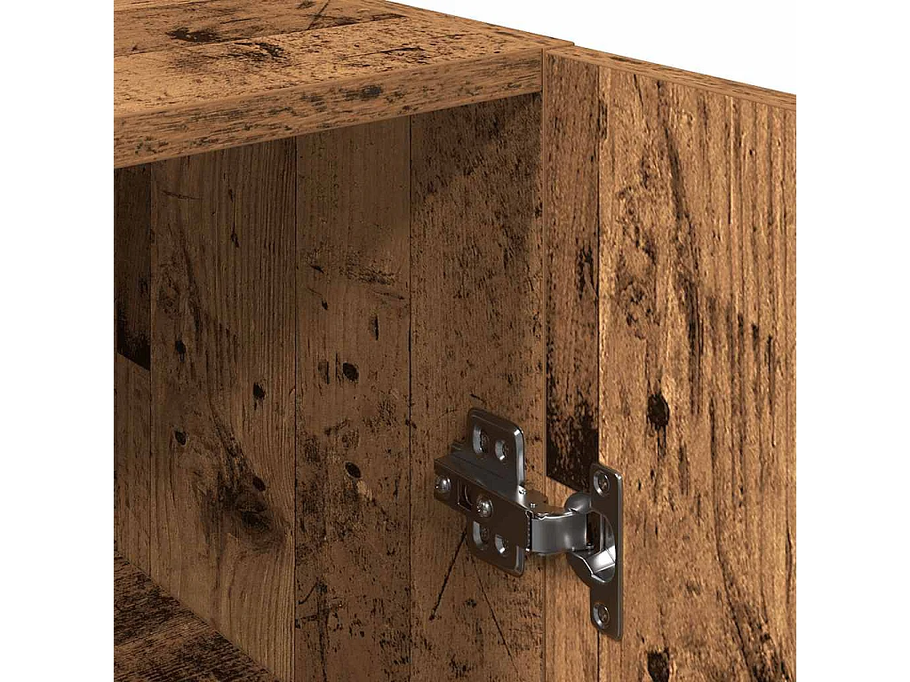 Meuble mural vieux bois 30,5x30x90 cm bois d'ingénierie