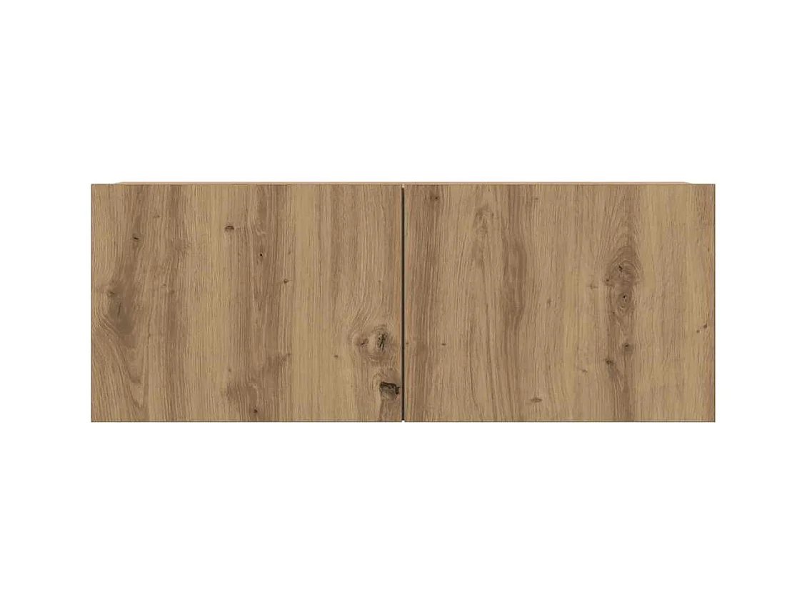 Meubles TV muraux 2 pièces chêne artisanal 80x30x30 cm