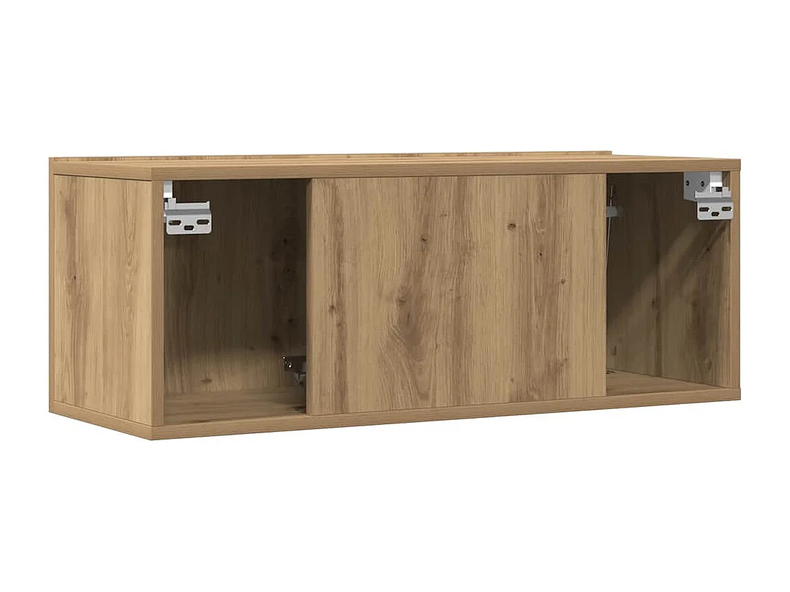 Meubles TV muraux 2 pièces chêne artisanal 80x30x30 cm