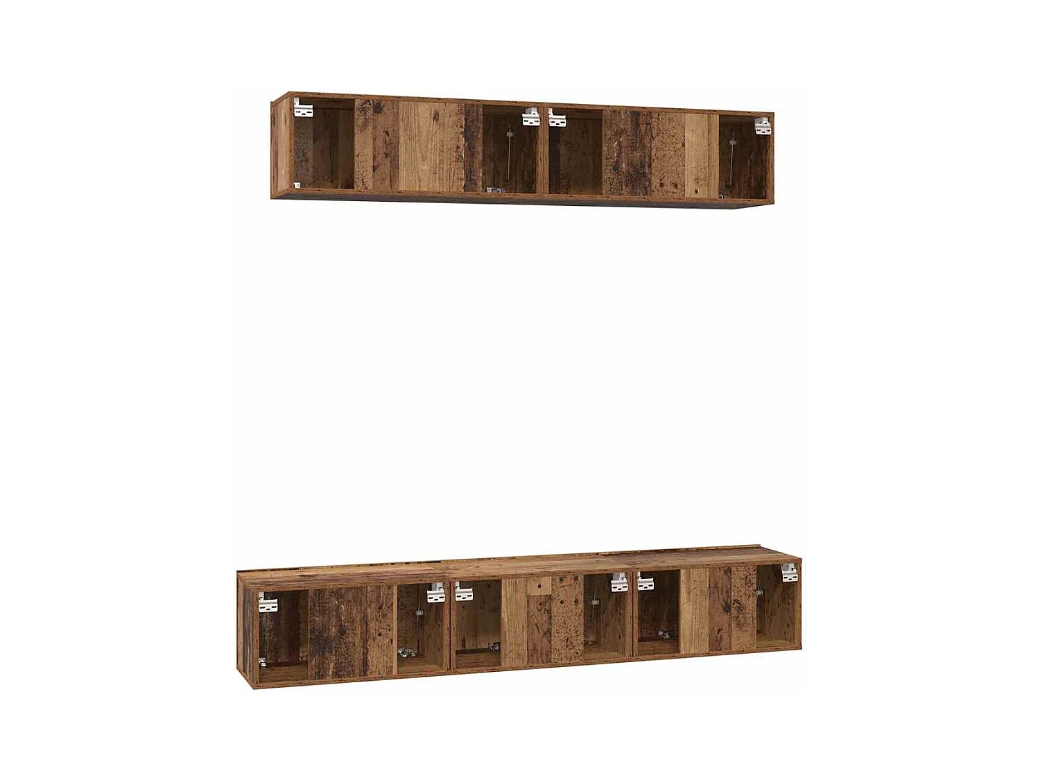 Ensemble meuble TV 5 pièces Bois ancien 100 x 30 x 30 cm