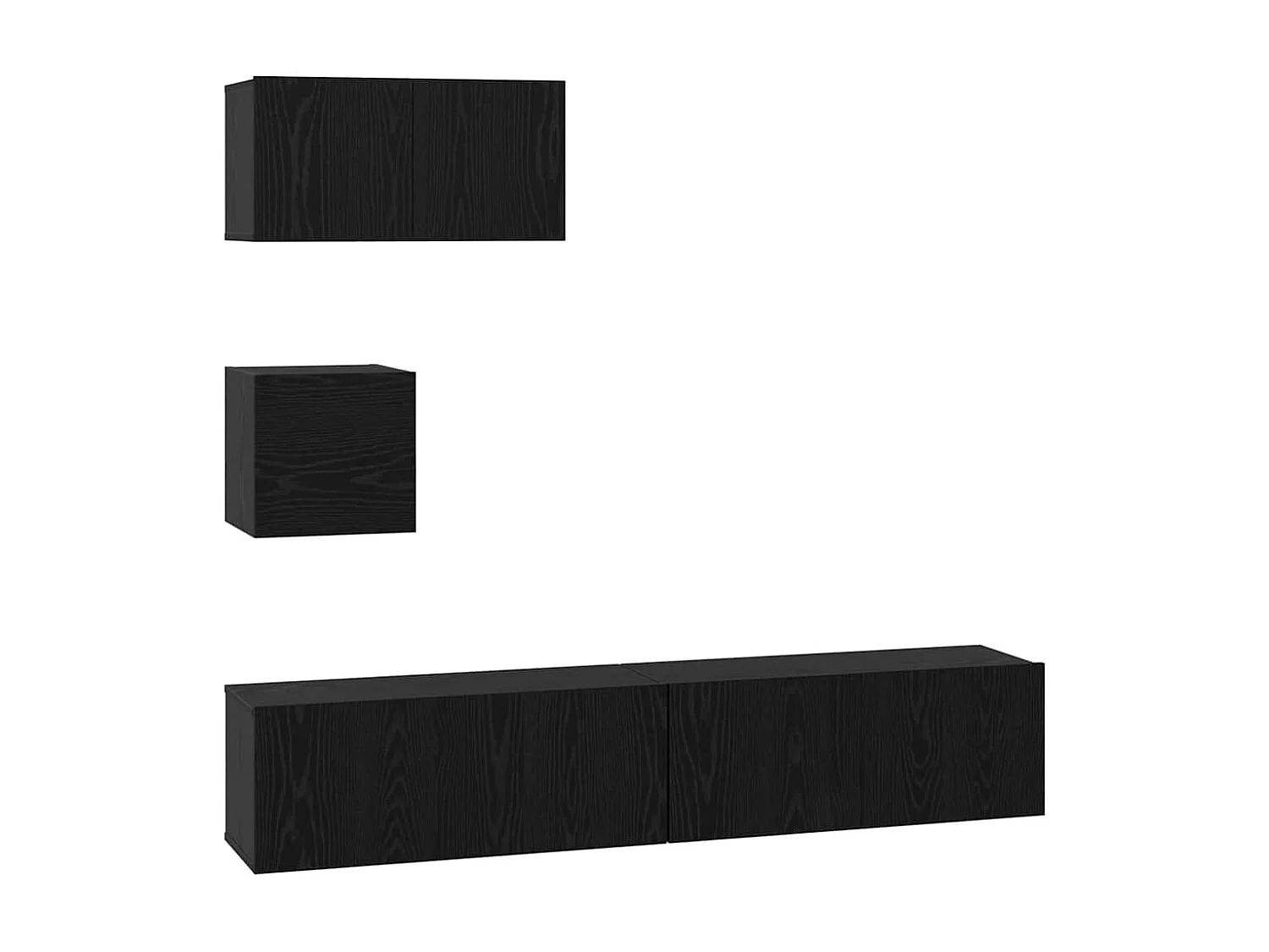 Conjunto de mueble de TV 4 pcs Roble negro 80 x 30 x 30 cm