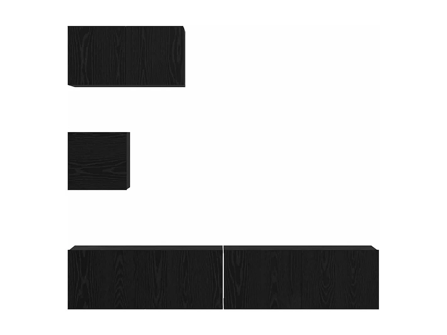 Conjunto de mueble de TV 4 pcs Roble negro 80 x 30 x 30 cm