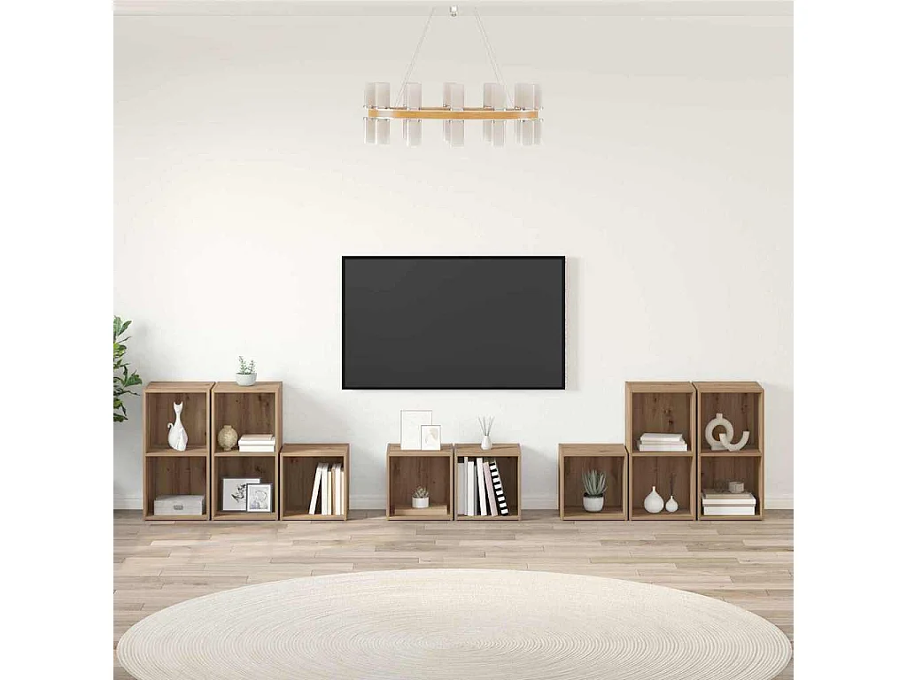Ensemble de meubles TV 8 pièces Chêne artisanal 37 x 35 x 72 cm