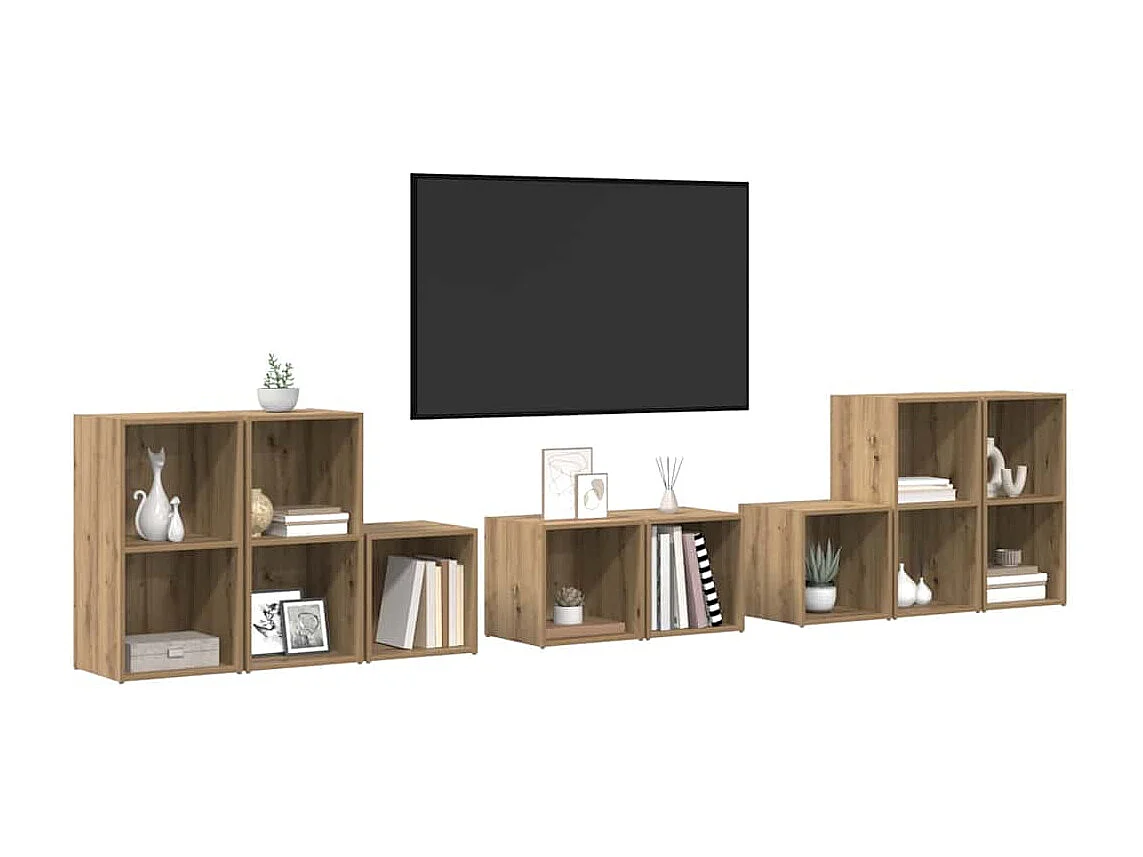 Ensemble de meubles TV 8 pièces Chêne artisanal 37 x 35 x 72 cm