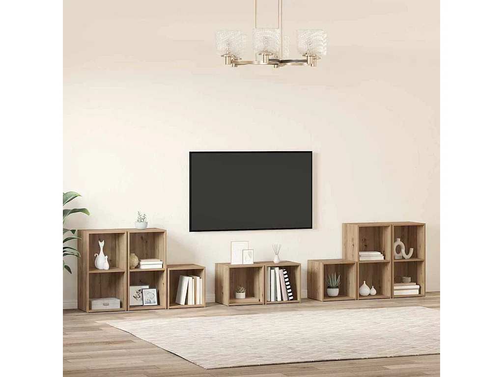Ensemble de meubles TV 8 pièces Chêne artisanal 37 x 35 x 72 cm