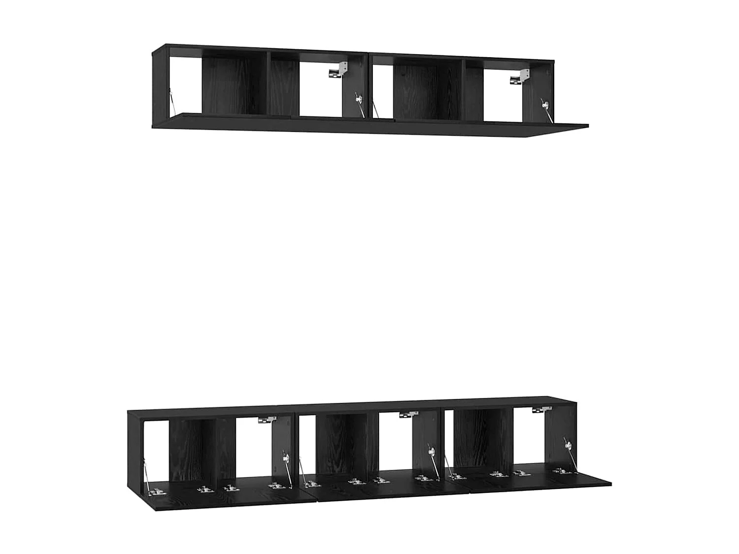Ensemble meuble TV 5 pièces Chêne noir Moyen 80 x 30 x 30.5 cm