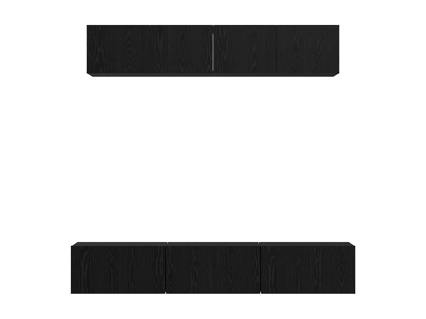 Ensemble meuble TV 5 pièces Chêne noir Moyen 80 x 30 x 30.5 cm