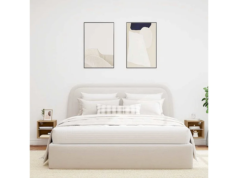 Móveis de parede para TV com luzes LED 2 peças carvalho artesanal