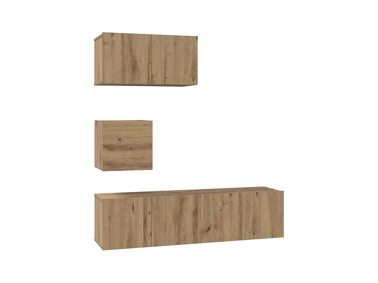 Ensemble meuble TV 4 pièces chêne artisanal 60 x 30 x 30 cm