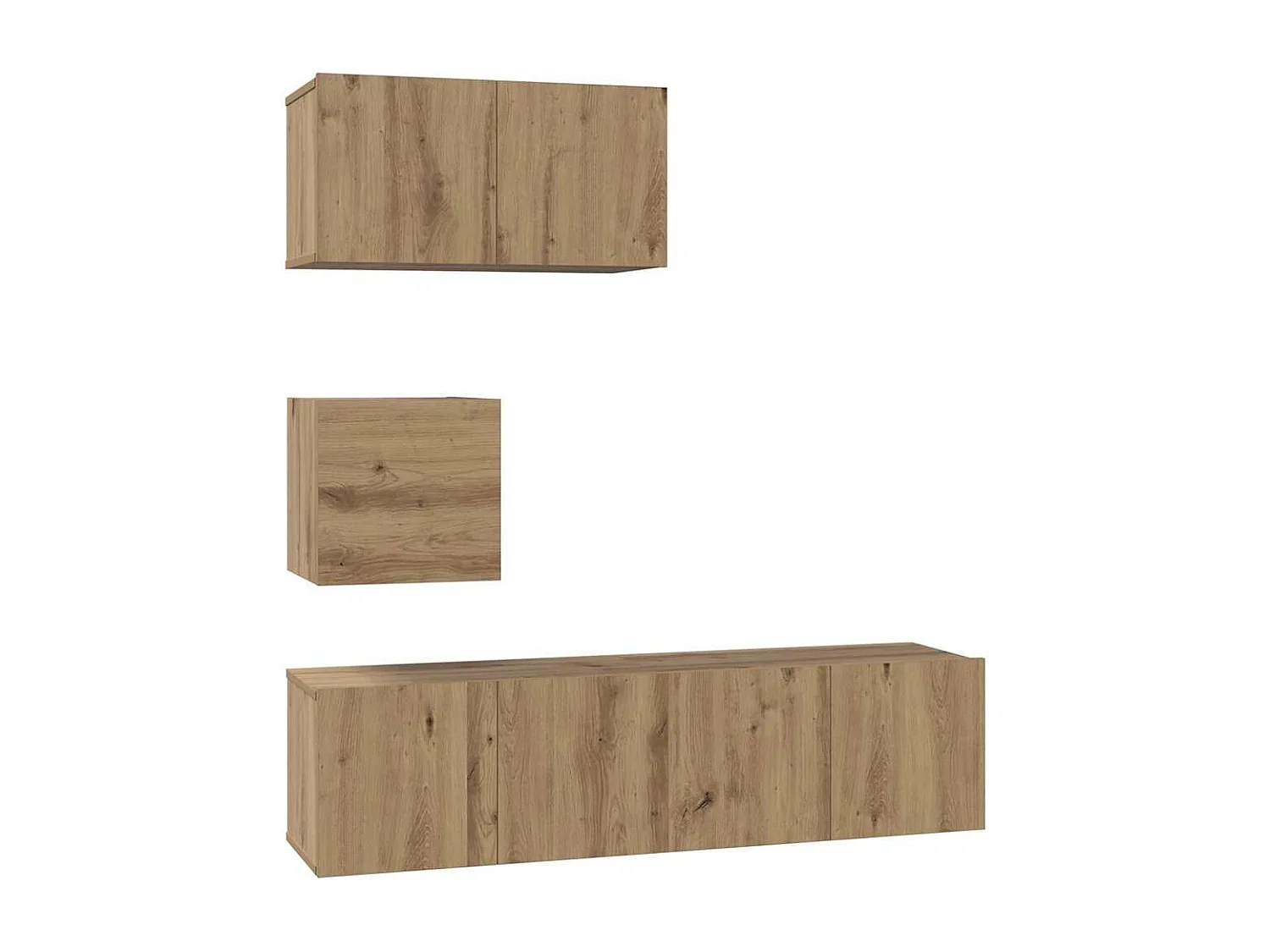 Ensemble meuble TV 4 pièces chêne artisanal 60 x 30 x 30 cm