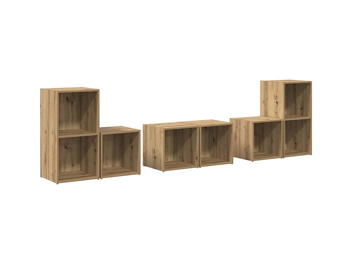 Ensemble de meubles TV 6 pièces Chêne artisanal 37 x 35 x 72 cm