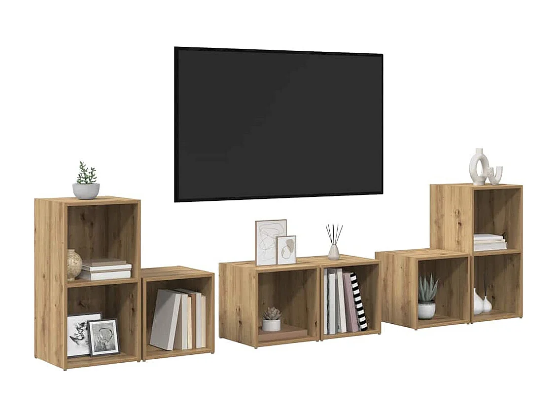 Ensemble de meubles TV 6 pièces Chêne artisanal 37 x 35 x 72 cm