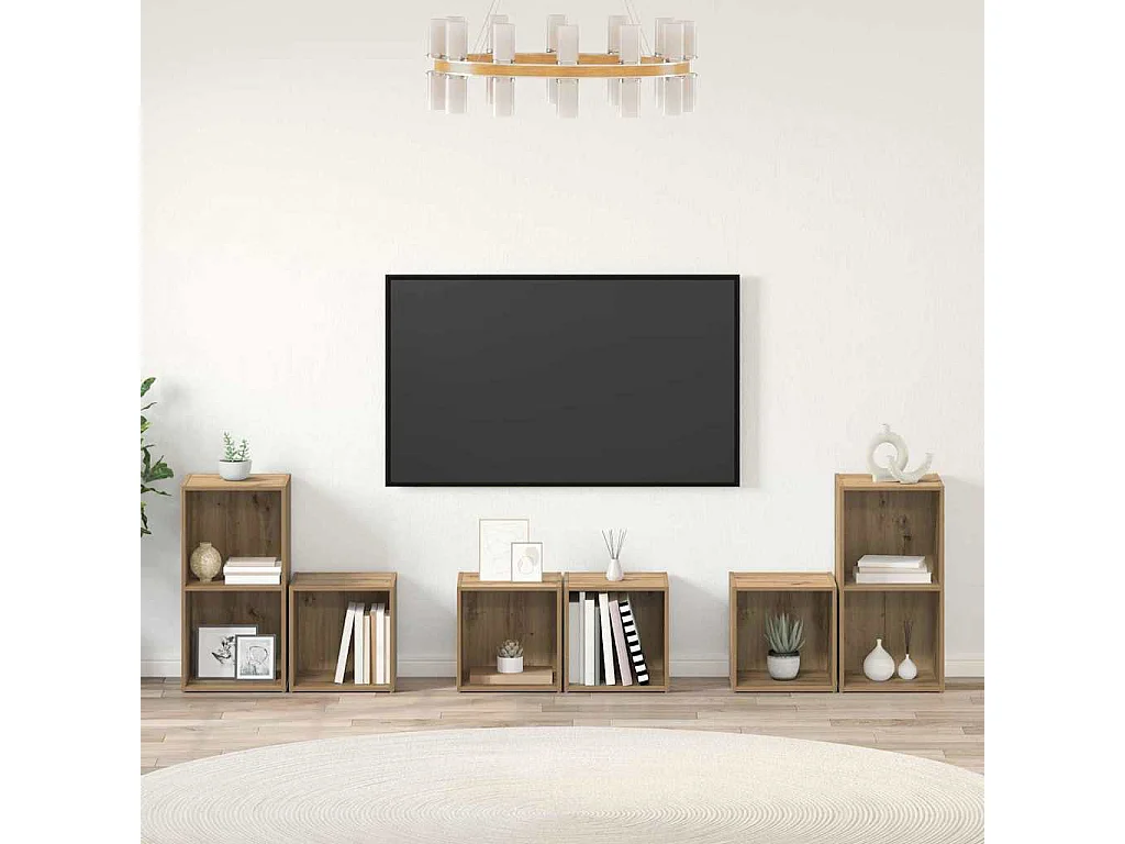 Ensemble de meubles TV 6 pièces Chêne artisanal 37 x 35 x 72 cm