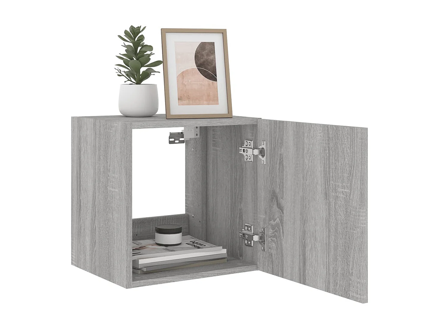 Meubles TV muraux et lumières LED 2pièces sonoma gris 40,5x35x40cm