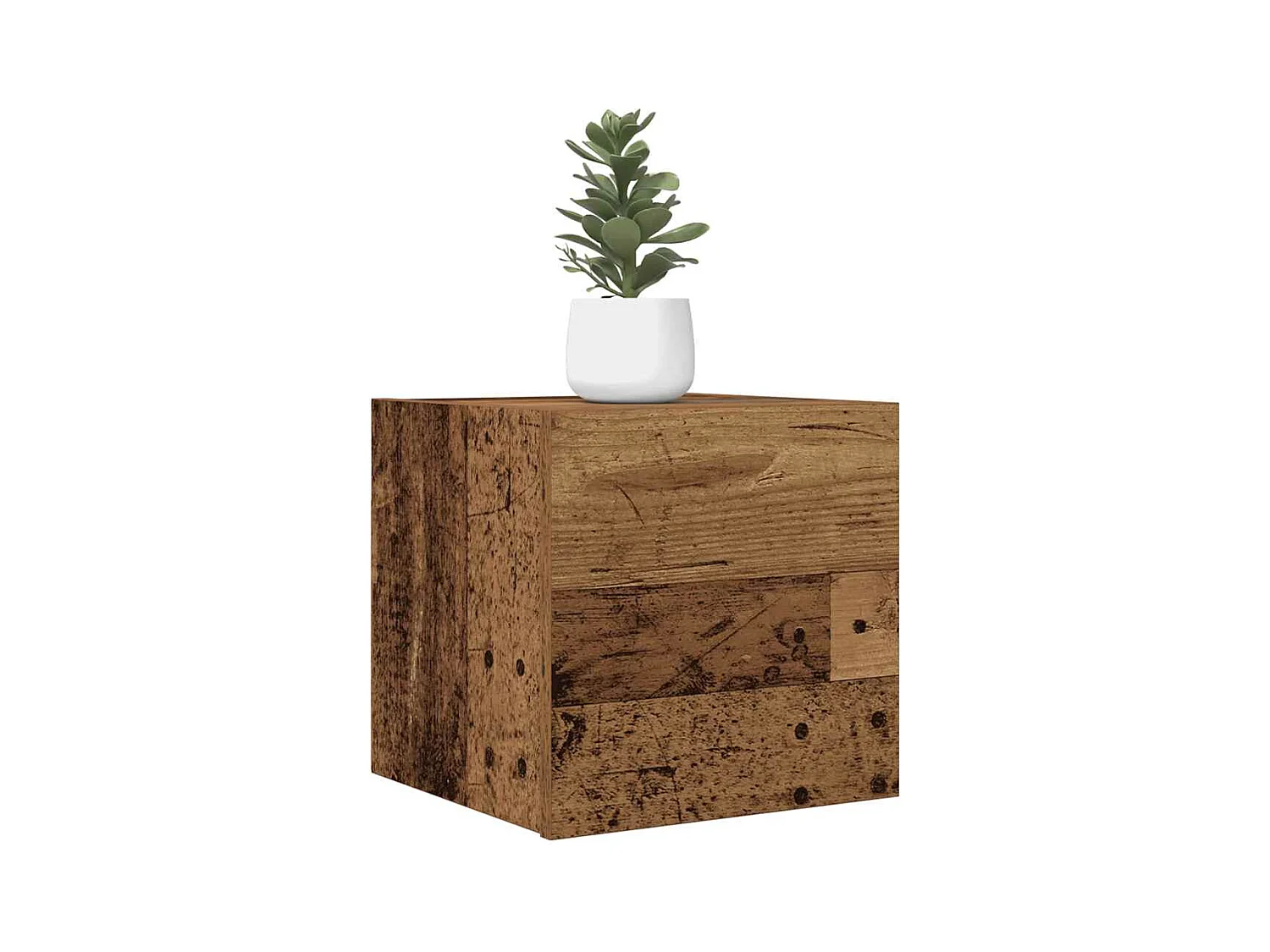Mueble de pared para TV madera envejecida 30,5x30x30 cm