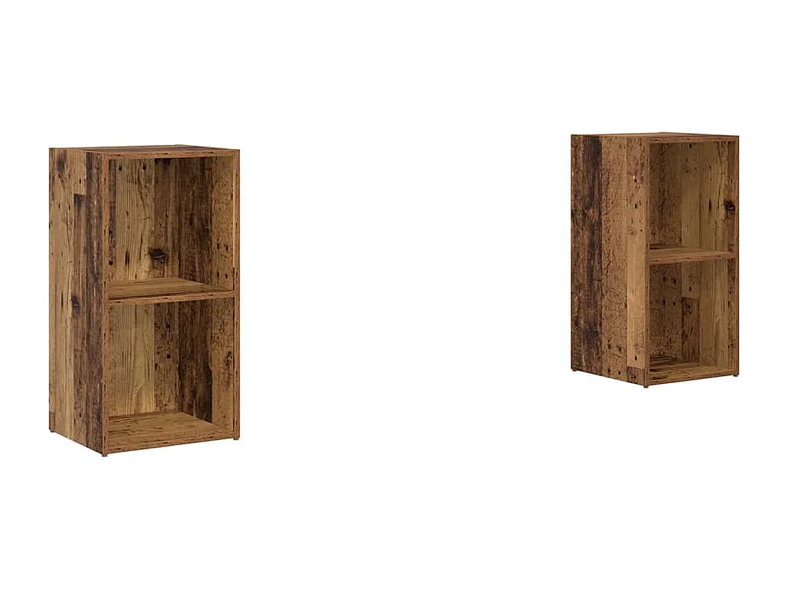 Conjunto de móvel de TV 2 peças Madeira antiga 72 x 35 x 36.5 cm