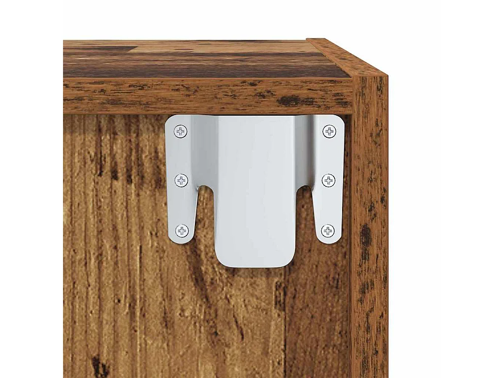 Meubles TV muraux 2 pièces Bois ancien 37 x 37 x 107 cm