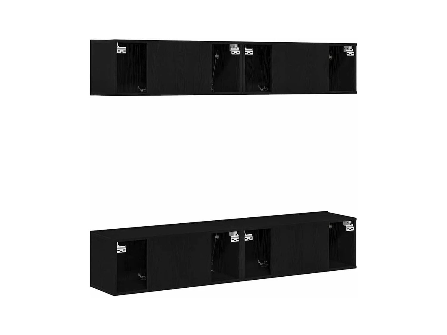 Ensemble meuble TV 4 pièces Chêne noir 80 x 30 x 30 cm