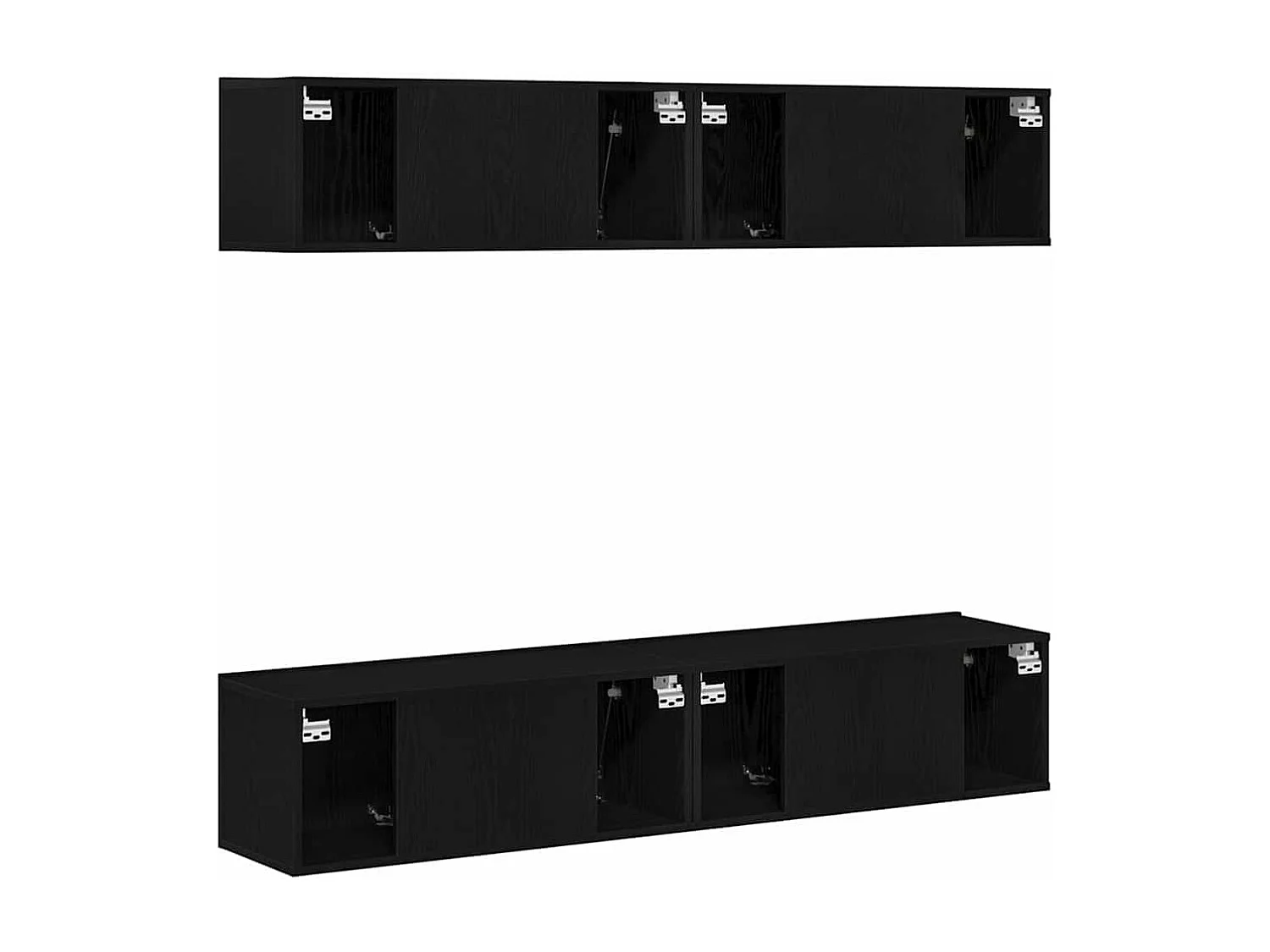 Ensemble meuble TV 4 pièces Chêne noir 80 x 30 x 30 cm
