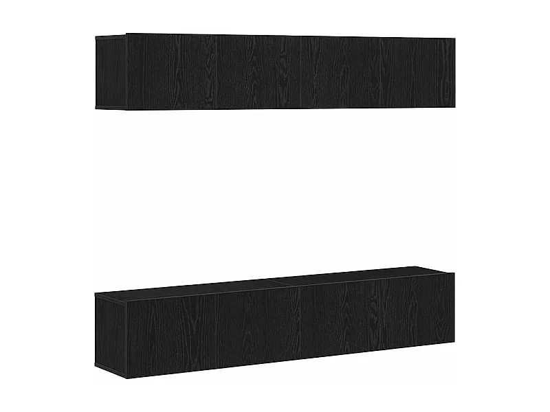 Conjunto de mueble de TV 4 pcs Roble negro 80 x 30 x 30 cm