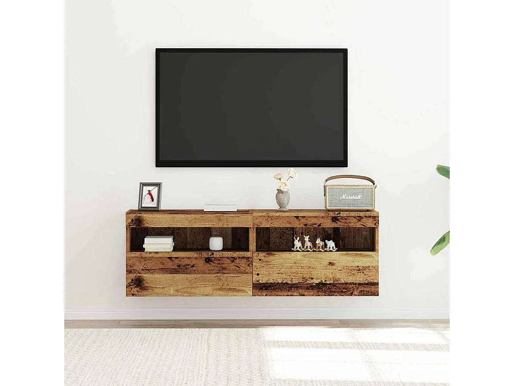 Meuble TV mural Bois ancien 60 x 30 x 40 cm Bois d'ingénierie