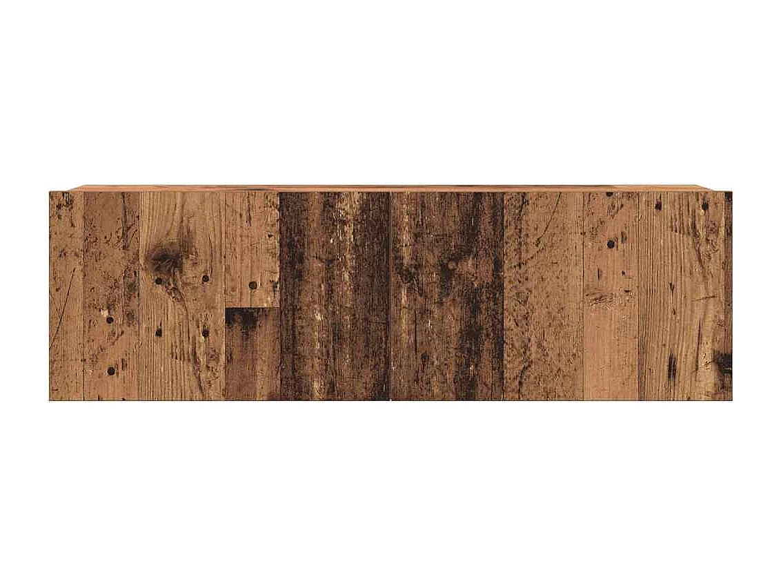 Conjunto de mueble de TV Montaje en la pared 8 piezas Madera vieja