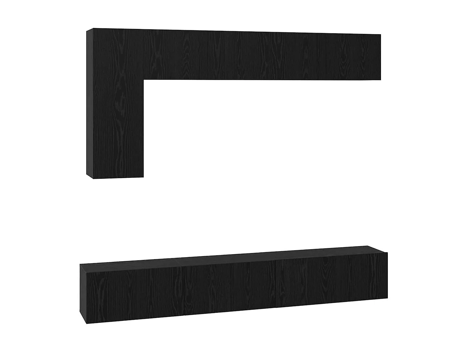 Ensemble meuble TV 6 pièces Chêne noir 30,5 x 30 x 90 cm