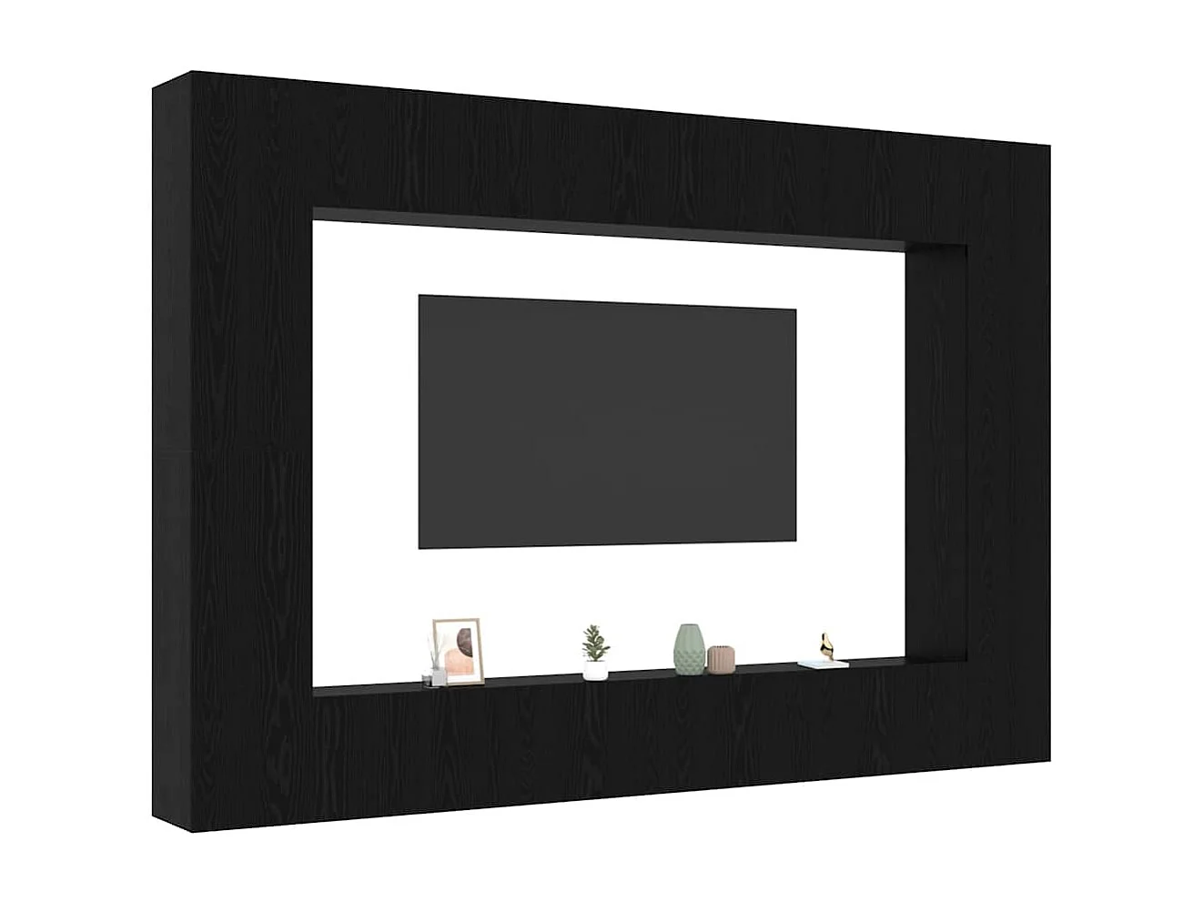 Conjunto de móvel de TV 8 peças Carvalho preto 100 x 30 x 30 cm