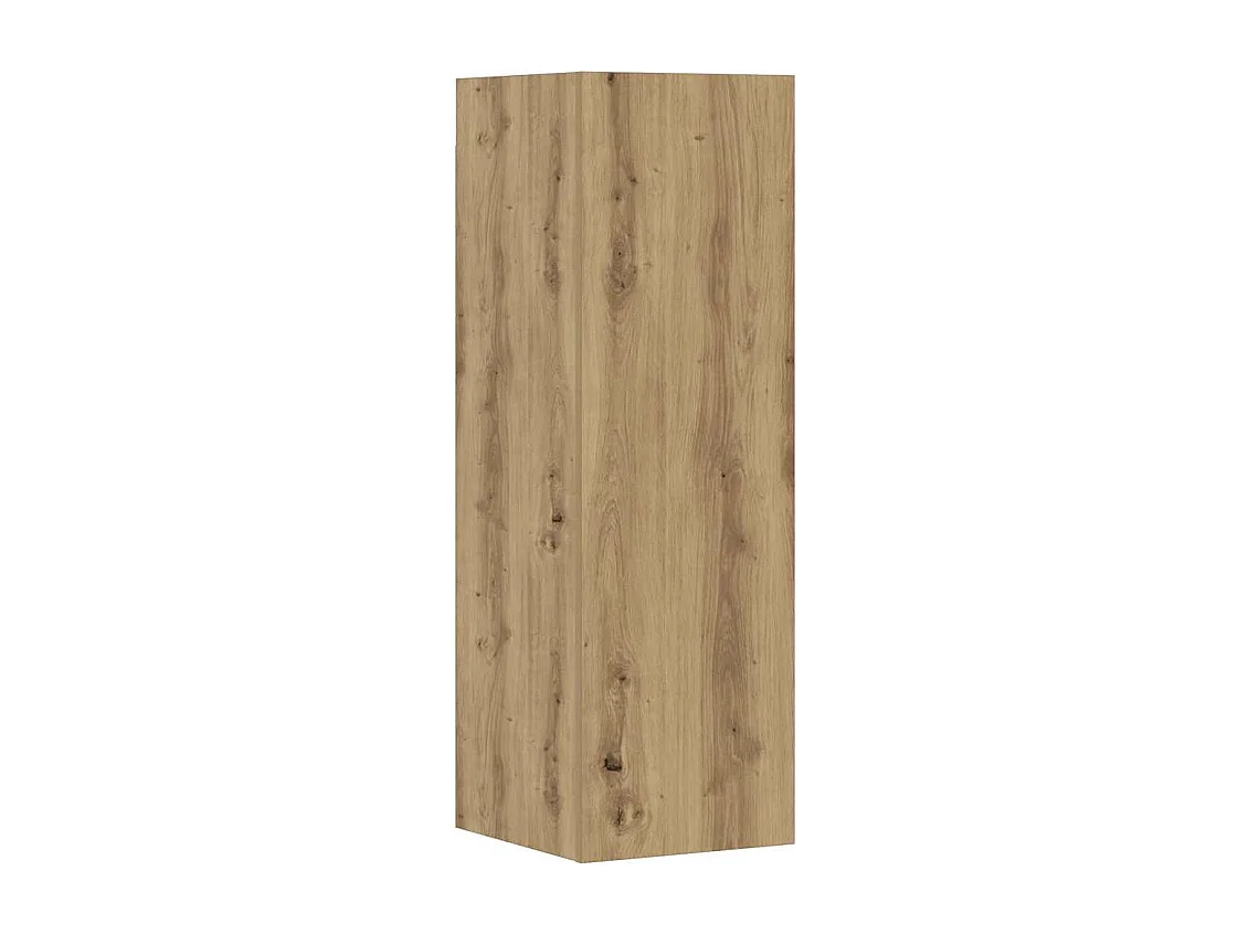 6-delig Tv-meubelset wandmontage bewerkt hout artisanaal eiken