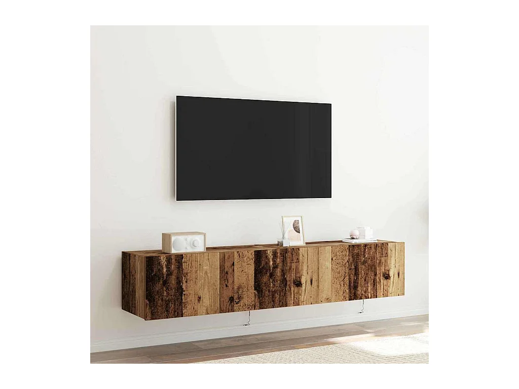 Meuble TV mural Bois ancien 80 x 35 x 31 cm Bois d'ingénierie