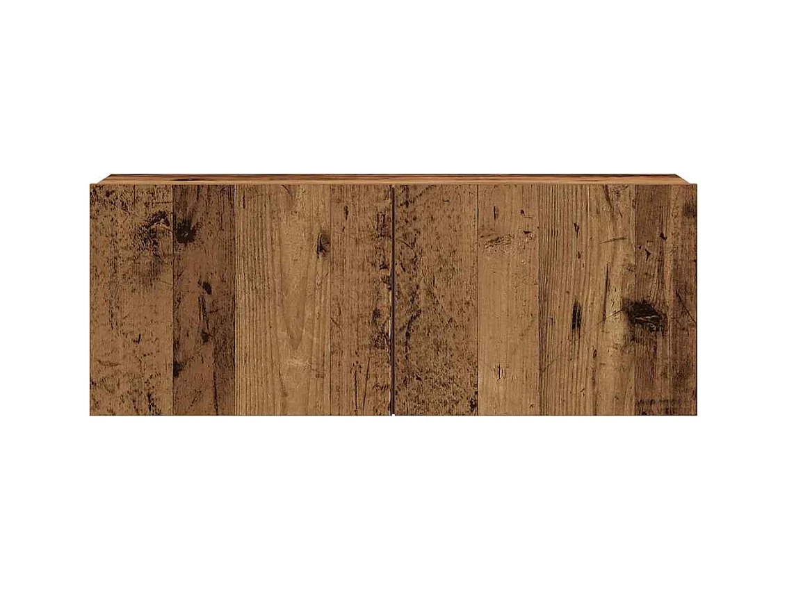 Ensemble de meuble TV mural 8 pièces vieux bois bois d'ingénierie