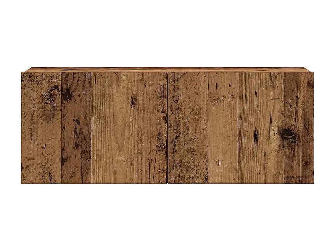 Ensemble de meuble TV mural 8 pièces vieux bois bois d'ingénierie