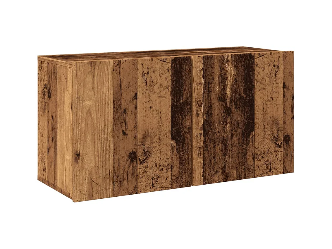 Meuble TV mural vieux bois 80x30x41 cm