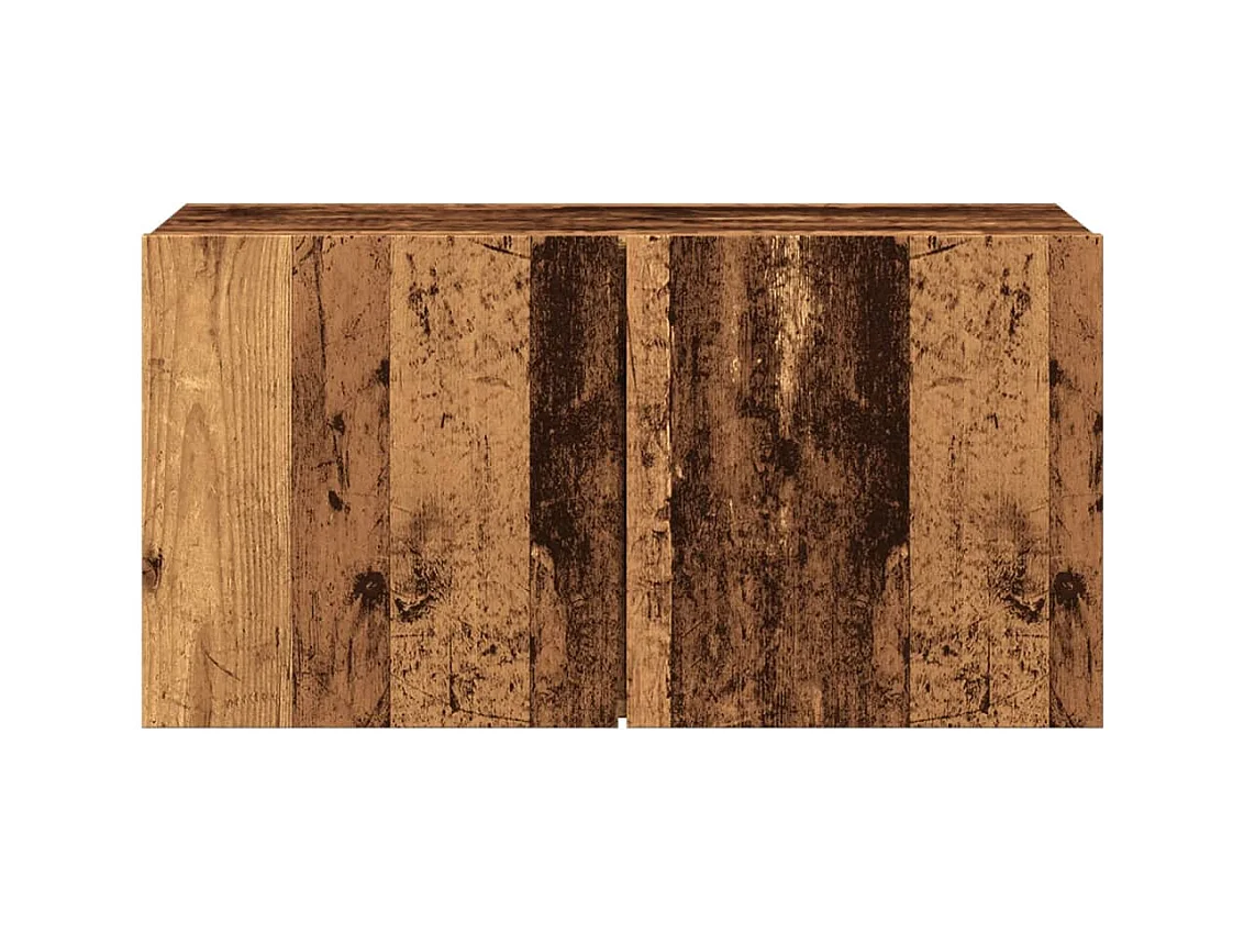 Meuble TV mural vieux bois 80x30x41 cm