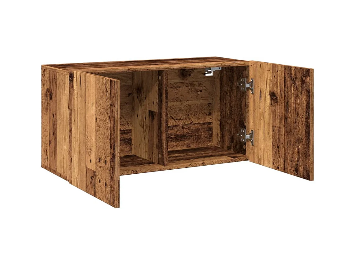 Meuble TV mural vieux bois 80x30x41 cm