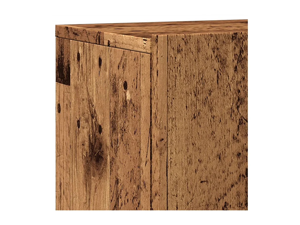 Meuble TV mural vieux bois 80x30x41 cm