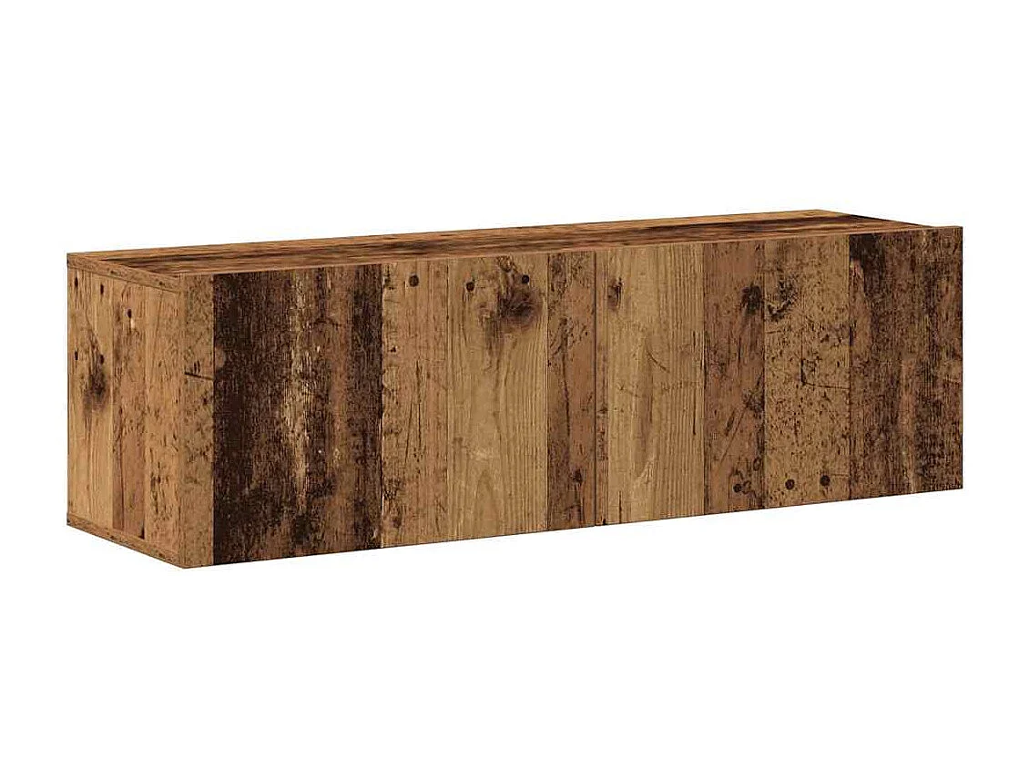 Ensemble de meuble TV mural 7 pièces vieux bois bois d'ingénierie